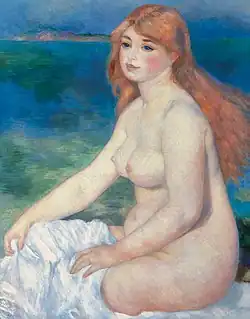 Aline Charigot, La Baigneuse blonde, later became wife of Pierre-Auguste Renoir (1882)