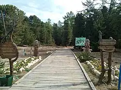 The sculptural composition of wood