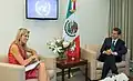 Queen Máxima of the Netherlands and President Enrique Peña Nieto in New York City; 2015.