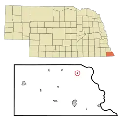 Location of Barada, Nebraska