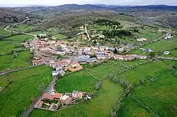 Aerial view of Riello from south of the municipal