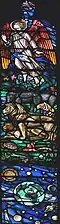 Detail from the Creation window, S.Chad, Far Headingley, Leeds, 1923: Right hand light