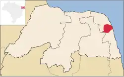 Location in Rio Grande do Norte state