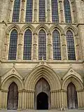 Lancet Gothic, Ripon Minster west front (begun 1160)