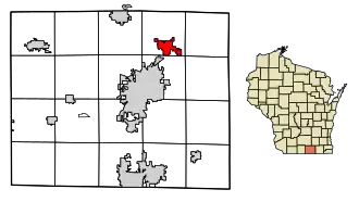 Location of Milton in Rock County, Wisconsin
