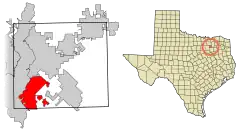 Location of Heath in Rockwall County, Texas