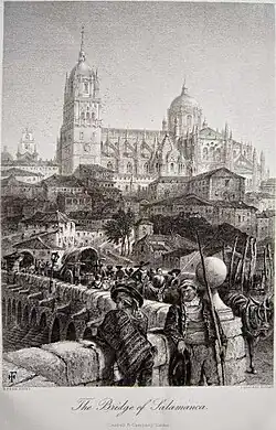 Roman Bridge of Salamanca, 1860