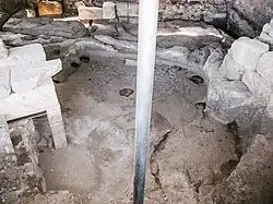 Image 66Excavation on the Palatine Hill has found the foundations of a hut believed to correspond to the Hut of Romulus, which the Romans themselves preserved into late antiquity (from Founding of Rome)