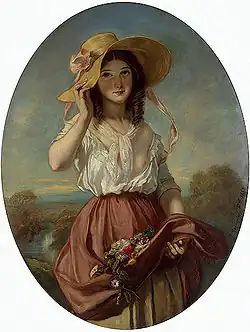 Girl with Flowers (1843). Hermitage Museum, St. Petersburg