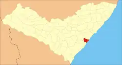 Location of Roteiro in Alagoas
