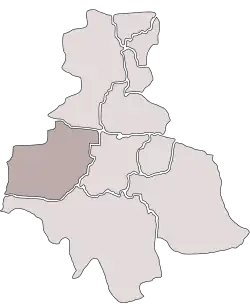 Location of Bielszowice within Ruda Śląska