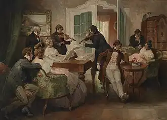 Hausmusik 1900, oil painting, 90 x 125&nbsp;cm