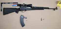 The SKS semi-automatic 7.62x39 caliber rifle allegedly used by Routh in the assassination attempt