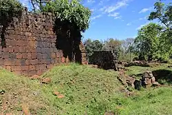 Part of the ruins of the São Lourenço Mártir Archaeological Site located in São Luiz Gonzaga, RS.