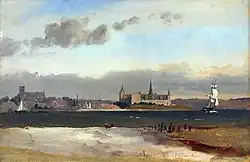 View of Elsinore and Kronborg from a Beach South of the City (1851)