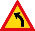 Curve to left