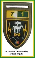 SADF 7 Division 71 Brigade 30 Technical Field Workshop Flash
