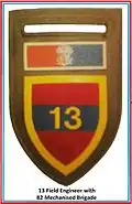 SADF 82 Mechanised Brigade 13 Field Engineer Flash