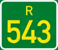 Regional route R543 shield