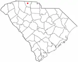 Location of East Gaffney, South Carolina