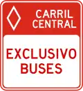 R-9-6 Center lane, buses only