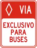 R-9-9 Lane, for buses only