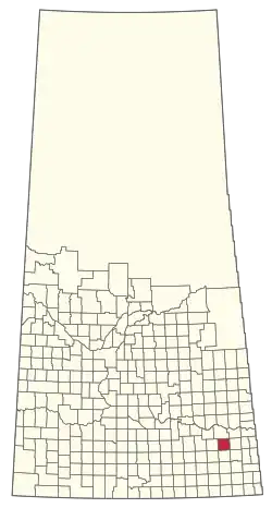 Location of the RM of Kingsley No. 124 in Saskatchewan