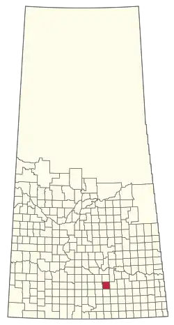 Location of the RM of Bratt's Lake No. 129 in Saskatchewan