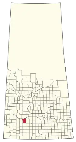 Location of the RM of Excelsior No. 166 in Saskatchewan