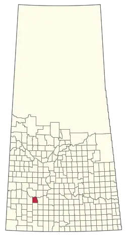 Location of the RM of Saskatchewan Landing No. 167 in Saskatchewan