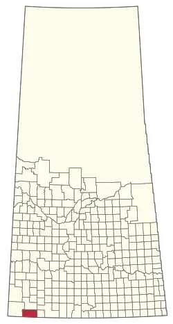Location of the RM of Frontier No. 19 in Saskatchewan