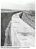 Finished concrete box on the Los Angeles Aqueduct.