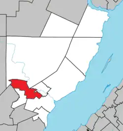 Location within Charlevoix-Est RCM