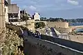 The city wall of St Malo.