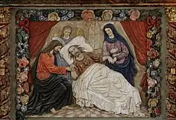 Detail from the altarpiece in the ossuary crypt