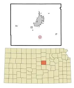 Location within Saline County and Kansas