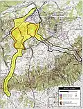 Map of battlefield core and study areas by the American Battlefield Protection Program.