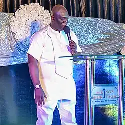 Okposo performing in 2016