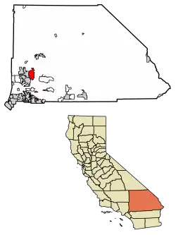 Location of Apple Valley in San Bernardino County, California