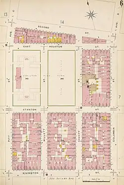 Map of the park site in 1903, showing the park site and surrounding streets