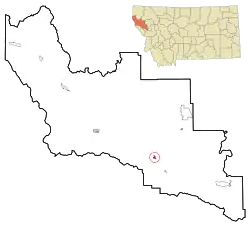 Location of Plains, Montana