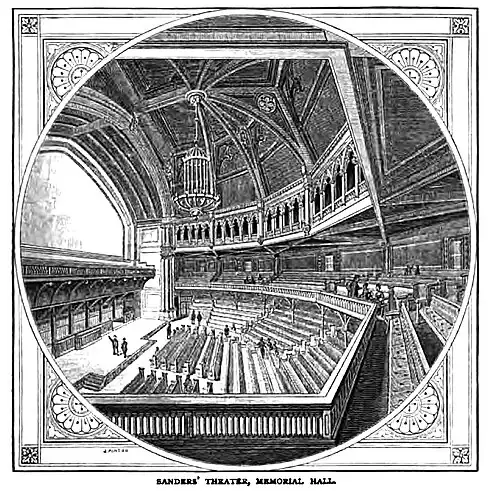 Sanders Theatre, c. 1876