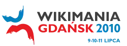 Logo of the Wikimania 2010 conference, held in Gdańsk, Poland