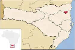 Location in Santa Catarina