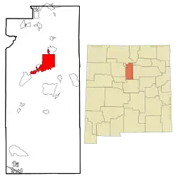 Location in Santa Fe County, New Mexico