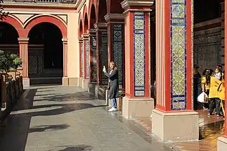 The Sevillian azulejos dated to 1606[3] in the cloister