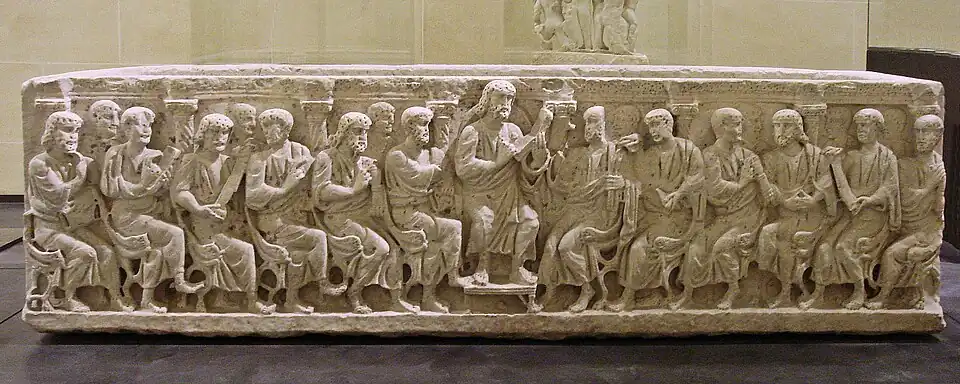 A Gallo-Roman sarcophagus from Rignnieux le Franc, Ain (end of 4th century)