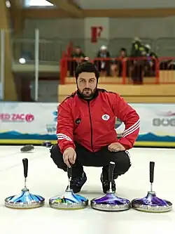 Indian icestock player Sarfaraz