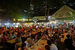 Satay stalls along Boon Tat Street next to Telok Ayer Market, better known as Lau Pa Sat