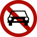 No motor vehicles, expect motorcycles
